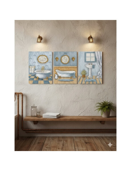 CUADRO CANVAS 30x40cm BAÑO 2 CUADRO CANVAS 30x40cm BAÑO 2