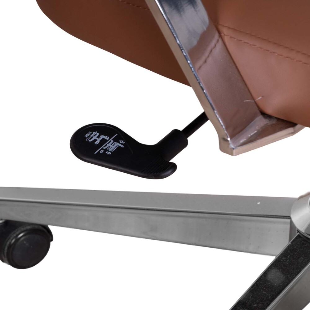 SILLA DE ESCRITORIO PU MARRON D-470