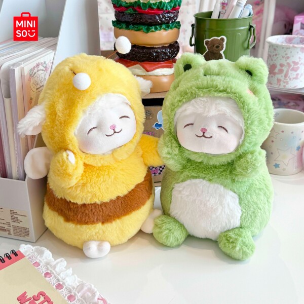 Peluche corderito disfraz rana