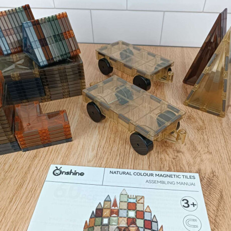 Juego magnético imanes colores tierra 100 piezas Sc