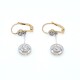 Caravanas largas en oro 18k antiguas con brillantes. Caravanas largas en oro 18k antiguas con brillantes.
