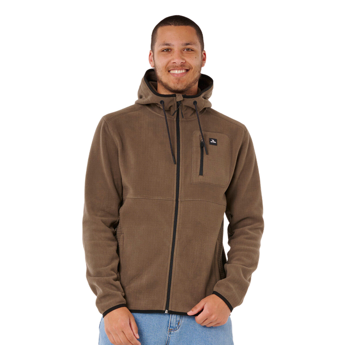 Canguro Rip Curl Departed Polar Fleece Zip Thru - Marrón 