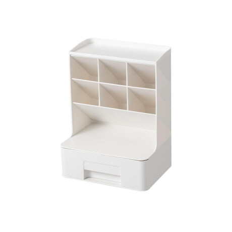 Organizador para útiles con cajón Blanco