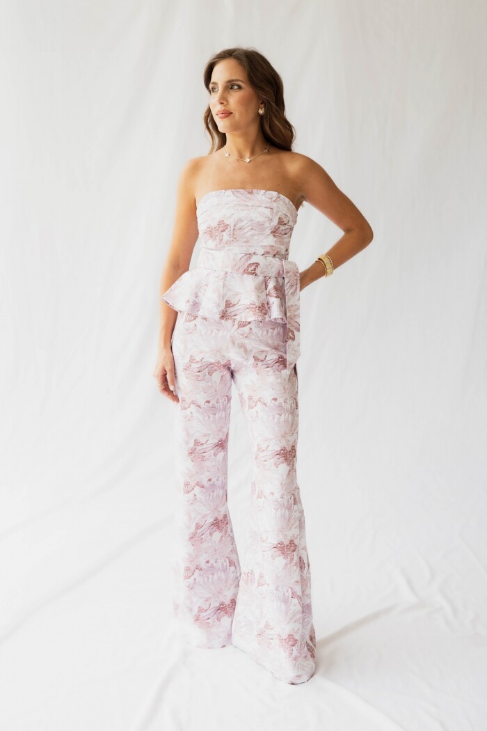 PANTALON FRANCESCA LINEN MAROON FLOWER PANTALON FRANCESCA LINEN MAROON FLOWER