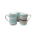 Deco Porcelana x4 Verde Agua