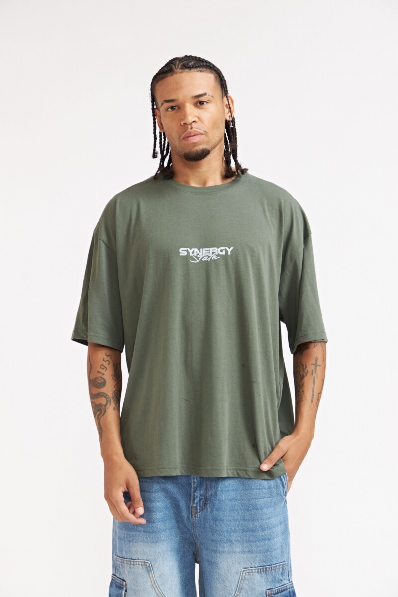 REMERA BOXY SYNGERY - VERDE 