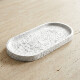 Bandeja decorativa simil piedra cementicia oval 28x11 cm GRIS