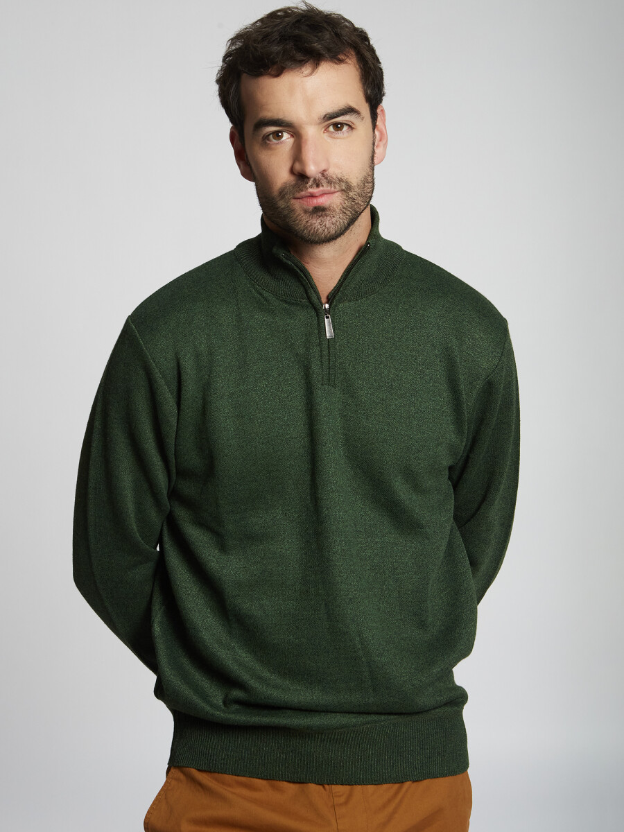 Remera melange - verde 