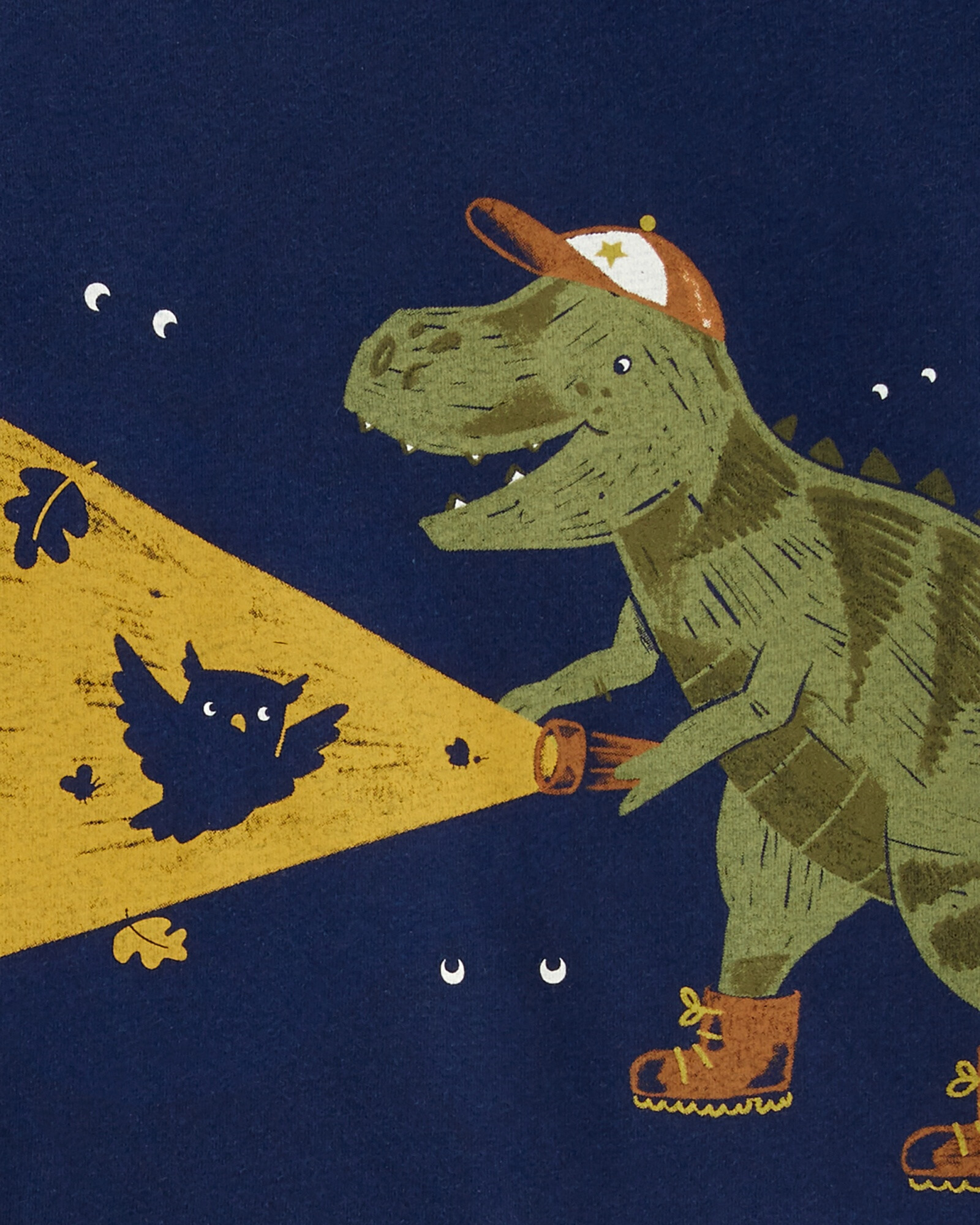 Set dos piezas pantalón y remera manga larga con estampa dinosaurio de algodón 0