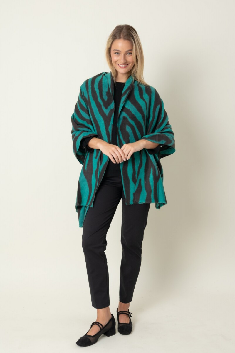 PASHMINA JASPE CEBRA - Verde 