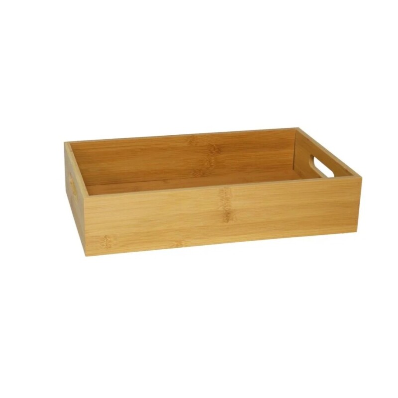 Bandeja Organizadora de Bambú con Asas 37 x 22 cm GE BANDEJA ORGANIZADORA BAMBU 37X22 CM