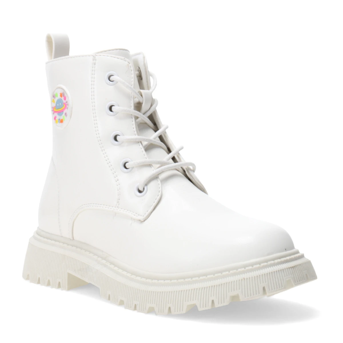 Bota borcego TILU con detalle en lateral MINI MissCarol - Off White 