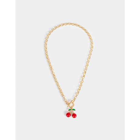 Collar Con Fruta Dorado