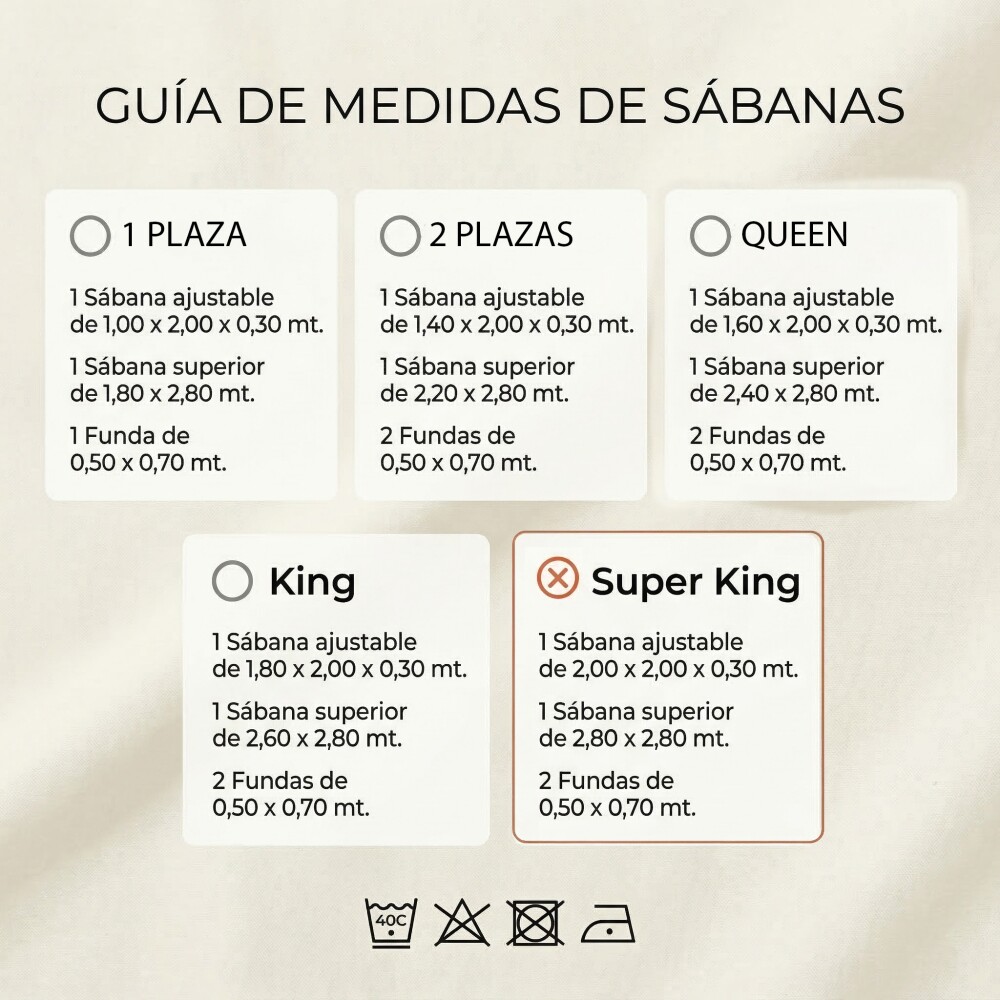 Juego de Sabana Super King Finezza 400 Hilos - Pilar Beige