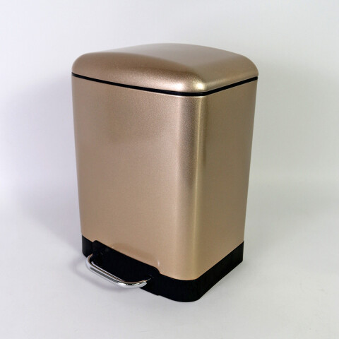 BASURERO INOX DORADO C/PEDAL 6L Unica
