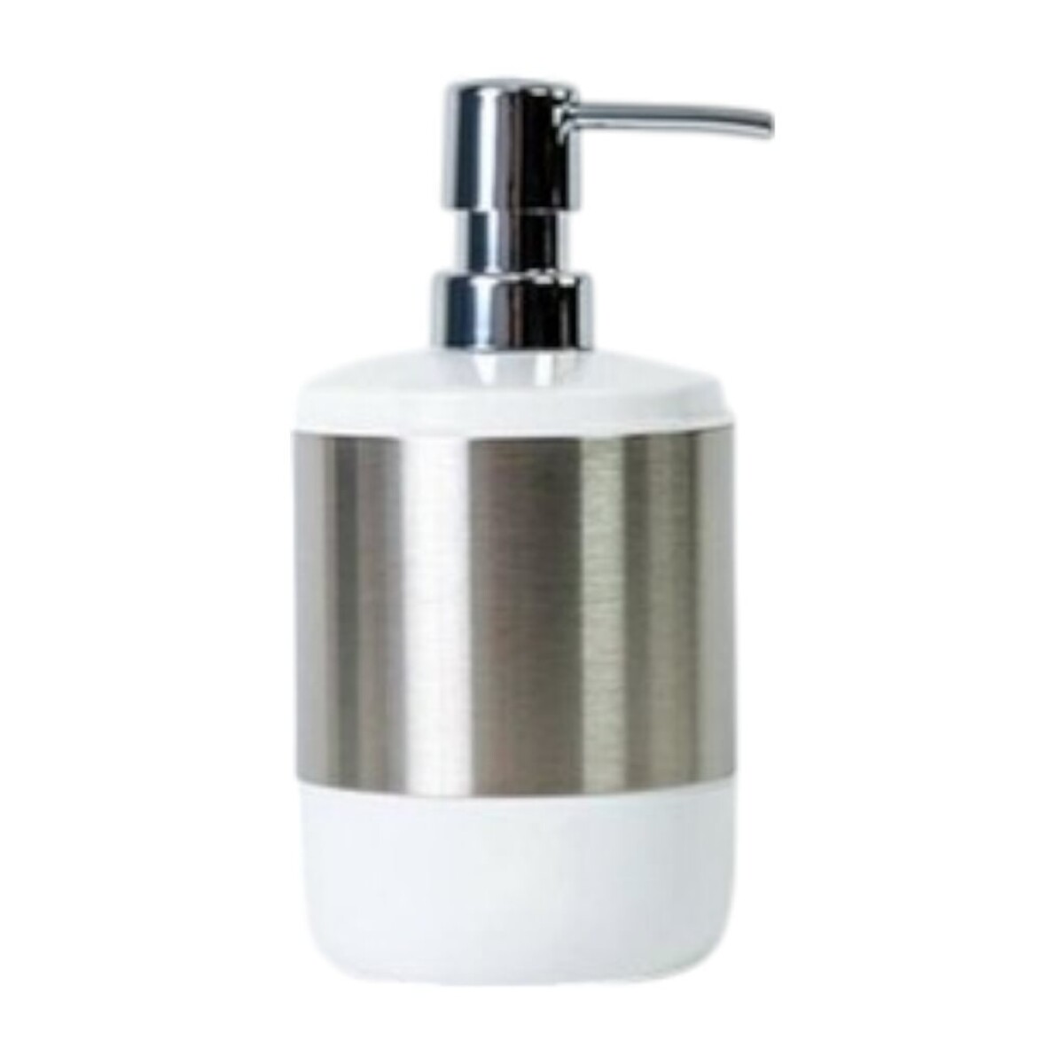 DISPENSADOR DE JABON LIMA 450ML ACERO INOX BLANCO 