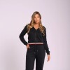 Pantalon Dama Alg.C/Felpa Ancho Canva XS-XL Negro