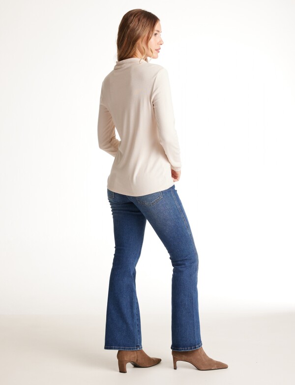 Polera Pespunte BEIGE