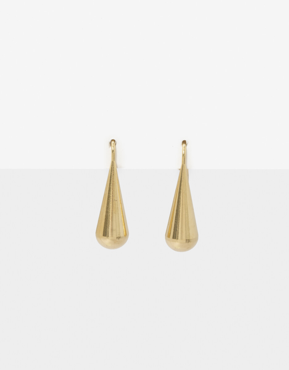 Aros Cortos De Acero Dorado 