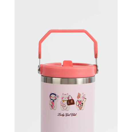 Vaso Térmico Estampado Rosa Claro