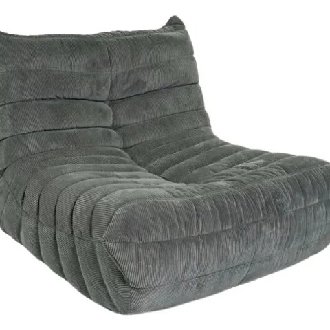 Sillón ComboHome Toggo 1 Cuerpo Lazy Sofa Puff Corderoy Gris 1