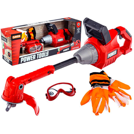 Máquina Cortadora Pasto Bordeadora Juguete Infantil C/accesorios Rojo