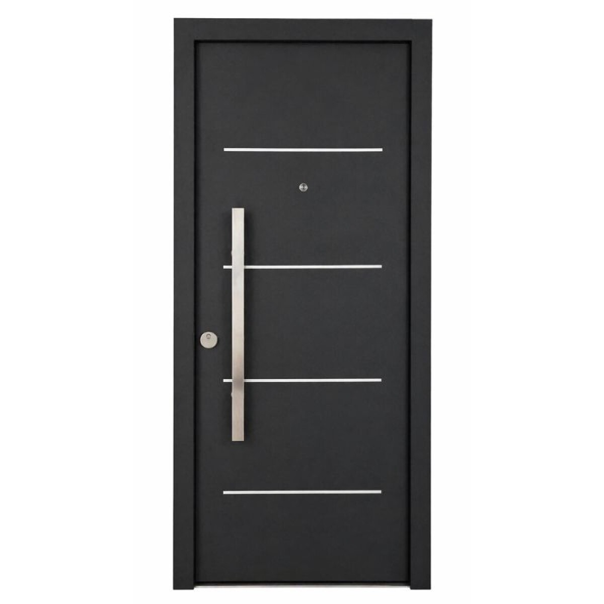 PUERTA BLINDADA CON BARRAL NEGRA 35K - DERECHA 