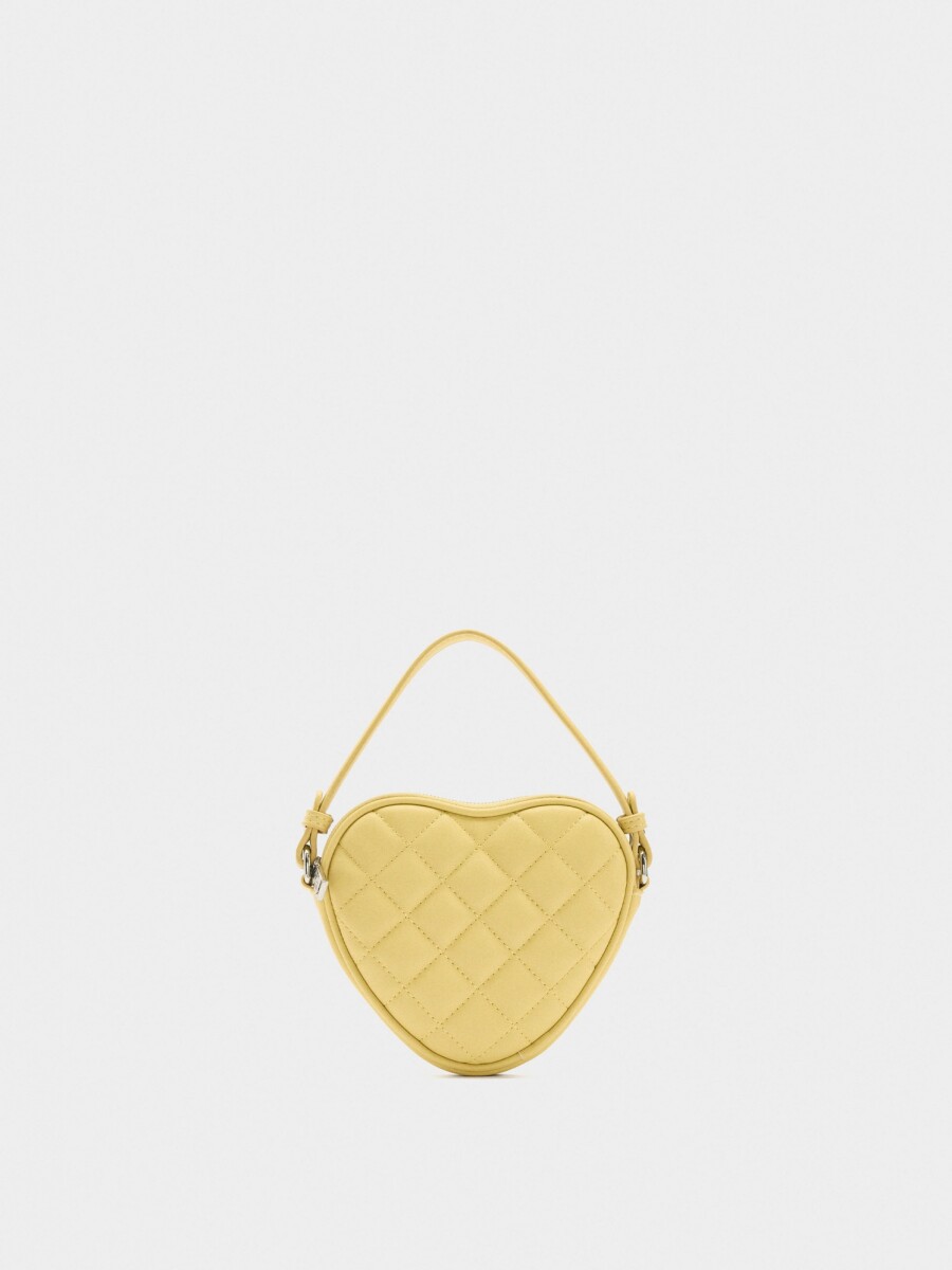 Mini Bolso De Mano Corazón amarillo
