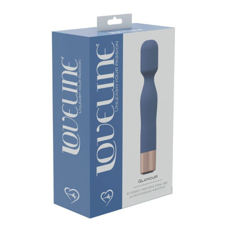 Mini Wand Vibrador Loveline Glamour Azul