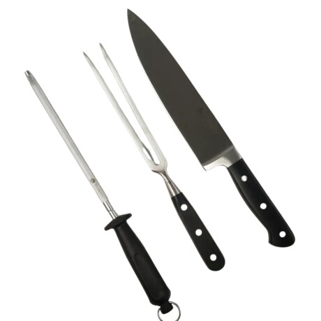 Set POM 3 Piezas Cuchillo Trinche Chaira Set POM 3 Piezas Cuchillo Trinche Chaira