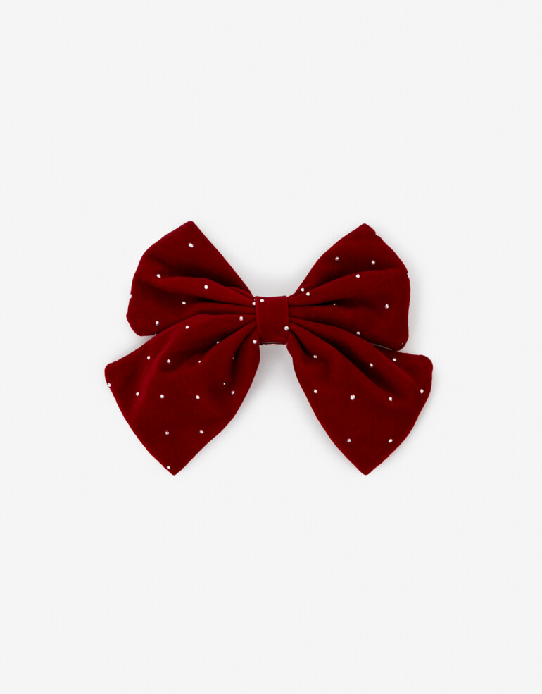 Hebillas Francesas Moño Hebillas Francesa Moño Strass - Rojo Medio