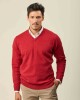 Buzo Lambswool Escote V Rojo