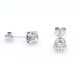 Caravanas en oro 18k blanco y brillantes. Caravanas en oro 18k blanco y brillantes.