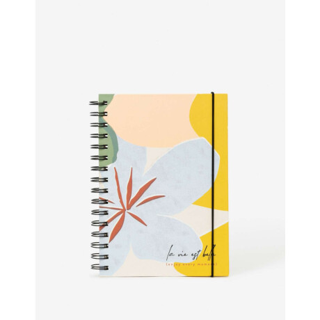 Cuaderno Anillado Floral Combinacion Multicolor