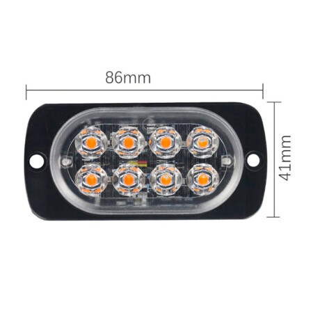 SEÑALIZACION - MINI BARRAL 8 LED 10-30V 86X41MM AMBAR WESTON SEÑALIZACION - MINI BARRAL 8 LED 10-30V 86X41MM AMBAR WESTON