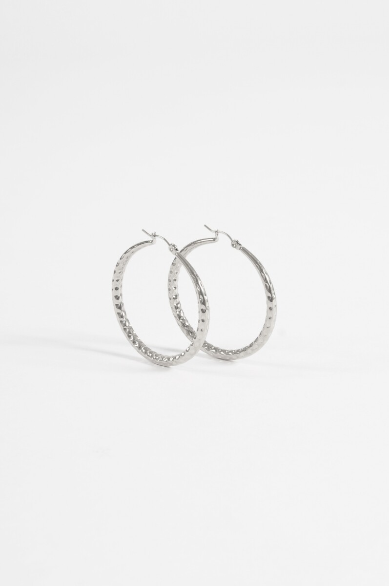 Aros acero textura - plateado 