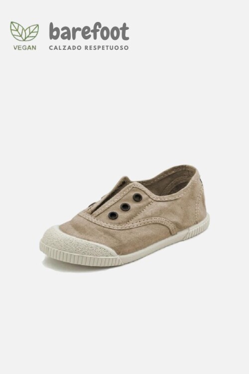 Zapatilla inglesa barefoot beige Beige