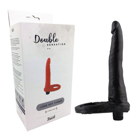 Anillo Hot Finger Largo Con Vibrador Negro