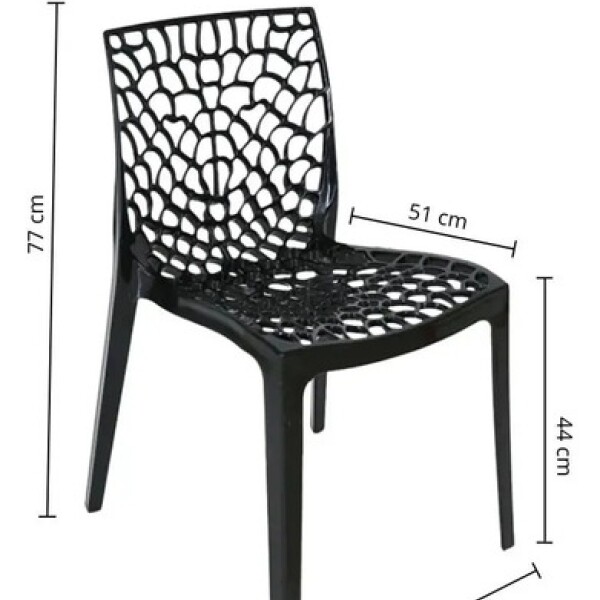 Silla Comedor Cocina Gruvyer Nórdica Exterior Interior Pro Negro 1