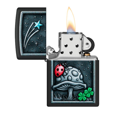 Encendedor Zippo Negro C/diseño 0