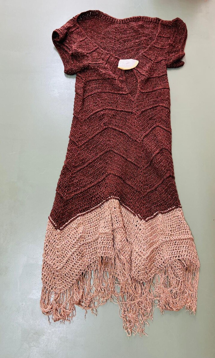 Free Dress Crochet - Marrón Y Beige 