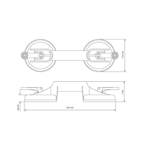 Ventosa doble hasta 100kg -TRAMONTINA TN0578