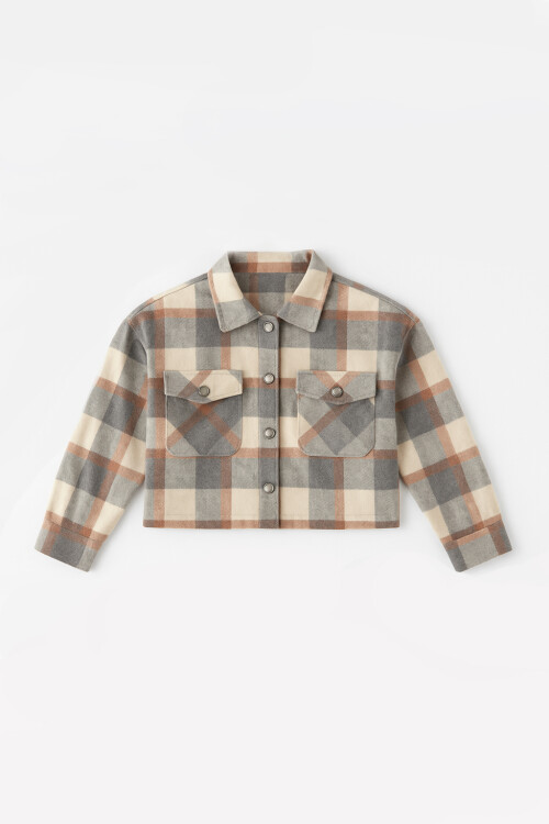 Chaqueta a cuadros MARRON