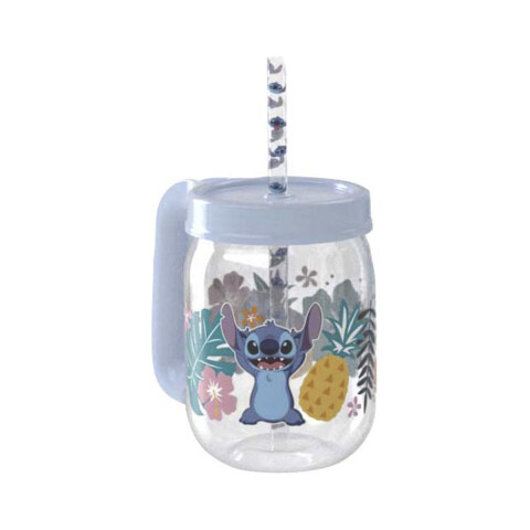 Taza con Tapa y Sorbito Stitch 450 ml U