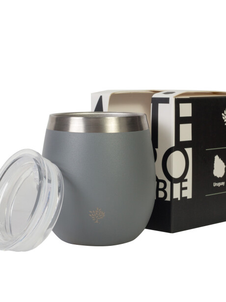 Mate Acero Inox. con Tapa Gris