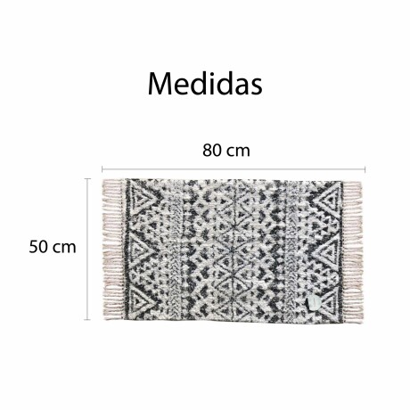 Alfombra Triángulos Tribal Decorativa Étnica Moderna Blanco