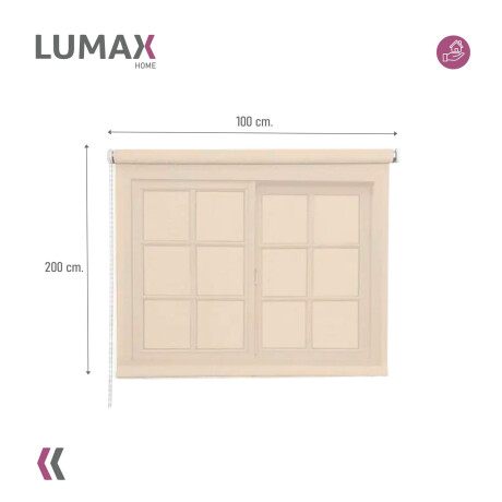 Cortina Roller Rústica Lumax Colores 1.0 X 2.0 M Calidad Beige