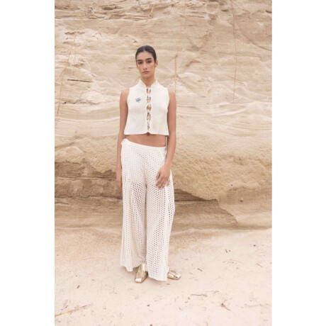 Pantalón Wide Hole Crudo