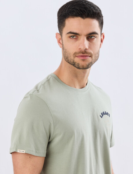 REMERA ESTAMPADA DE ALGODÓN Pistacho