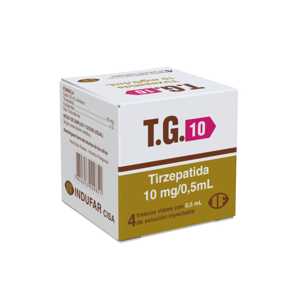 T.G 10 MG/0,5ML VIAL CJ X 4 VIAL única